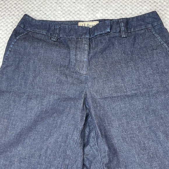 LL Bean Favorite Fit Straight Bermuda Shorts Size 29 Waist Blue Dark Wash Denim - Picture 2 of 6